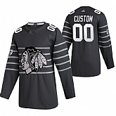 Blackhawks Customized Gray 2020 NHL All-Star Game Adidas Jersey,baseball caps,new era cap wholesale,wholesale hats
